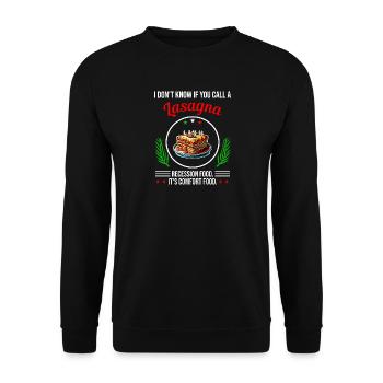 Je ne sais pas si ça s'appelle lasagne - Sweat-shirt Unisexe - noir - Devant - Alina (178cm) & Michal (187cm)