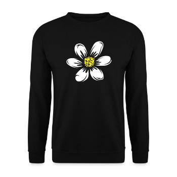 Daisy Boho prairie plantes Nature symbole - Sweat-shirt Unisexe - noir - Devant - Alina (178cm) & Michal (187cm)