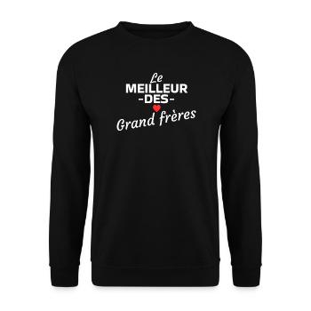 Le Meilleur des Frères Design Amour - Sweat-shirt Unisexe - noir - Devant - Alina (178cm) & Michal (187cm)