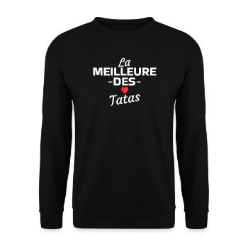 Das Beste von Tatas - Unisex Pullover - Schwarz - Vorne - Alina (178cm) & Michal (187cm)