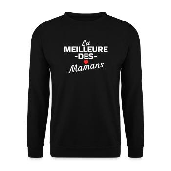 Die beste Mama - Unisex Pullover - Schwarz - Vorne - Alina (178cm) & Michal (187cm)