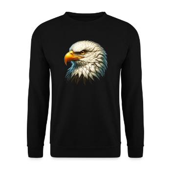 Eagle - Unisex Sweatshirt - black - Front - Alina (178cm) & Michal (187cm)