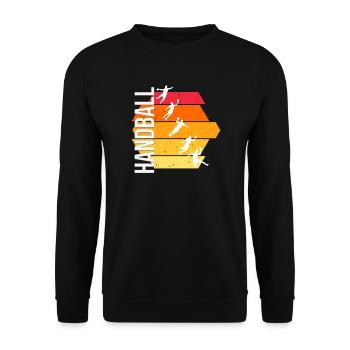Handball - Unisex Pullover - Schwarz - Vorne - Alina (178cm) & Michal (187cm)