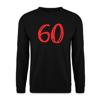60. 60 ANS. 60e ANNIVERSAIRE. ANNIVERSAIRE 60 ANS. - Sweat-shirt Unisexe - noir - Devant - Alina (178cm) & Michal (187cm)