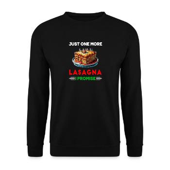 Encore une lasagne, je te le promets - Sweat-shirt Unisexe - noir - Devant - Alina (178cm) & Michal (187cm)