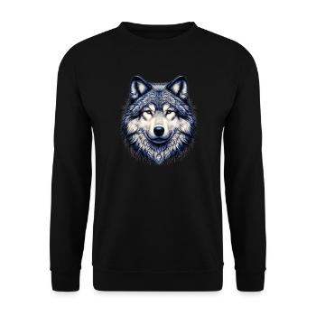 Loup - Sweat-shirt Unisexe - noir - Devant - Alina (178cm) & Michal (187cm)