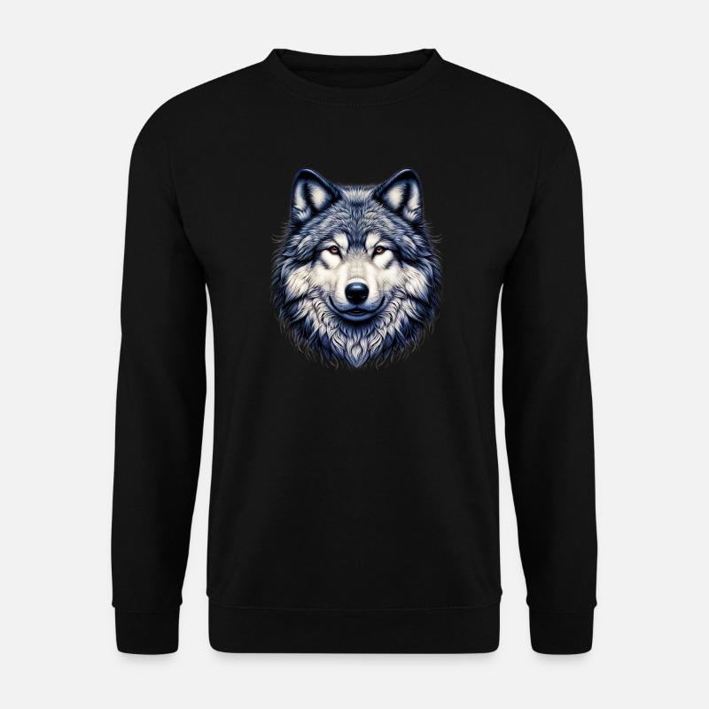 Wolf - Unisex Pullover - Schwarz