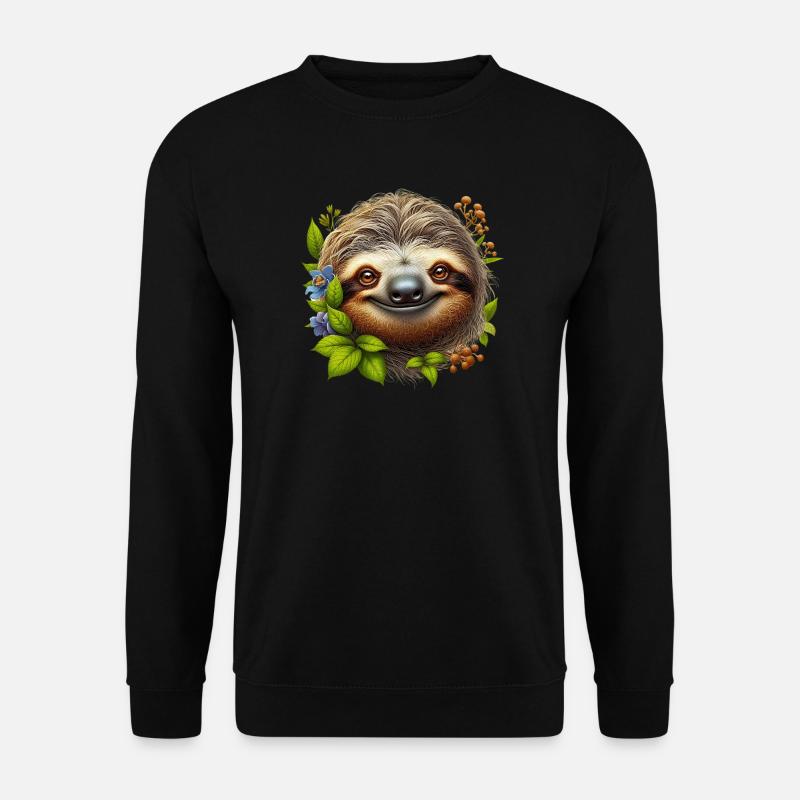 Faultier - Unisex Pullover - Schwarz