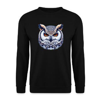 Hibou - Sweat-shirt Unisexe - noir - Devant - Alina (178cm) & Michal (187cm)