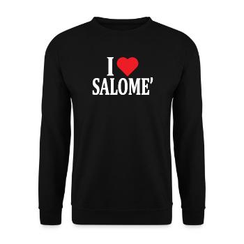 T-Shirt I love Salome T-Shirt Geschenkidee - Unisex Pullover - Schwarz - Vorne - Alina (178cm) & Michal (187cm)