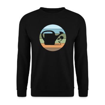 Gießkanne Gärtner Gartenliebe Blumen Pflanzen - Unisex Pullover - Schwarz - Vorne - Alina (178cm) & Michal (187cm)