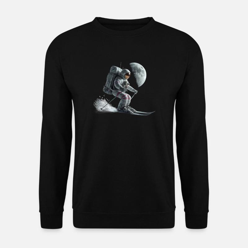 Astronaut Skifahrer - Unisex Pullover - Schwarz