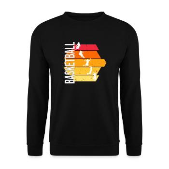 Basketball - Unisex Pullover - Schwarz - Vorne - Alina (178cm) & Michal (187cm)