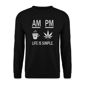 Coffee and weed - Unisex Sweatshirt - black - Front - Alina (178cm) & Michal (187cm)