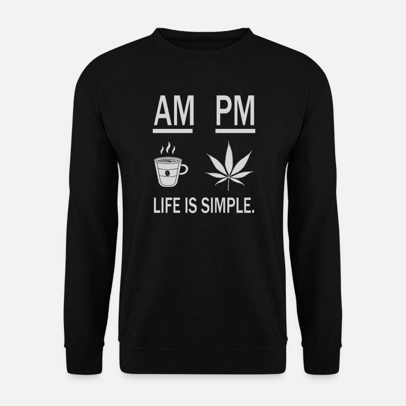 Kaffee und Gras - Unisex Pullover - Schwarz