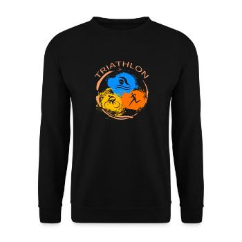 Triathlon - Unisex Pullover - Schwarz - Vorne - Alina (178cm) & Michal (187cm)