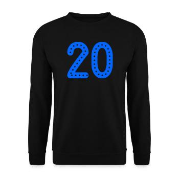 20. 20 YEARS. 20th ANNIVERSARY. 20TH ANNIVERSARY. - Unisex Sweatshirt - black - Front - Alina (178cm) & Michal (187cm)