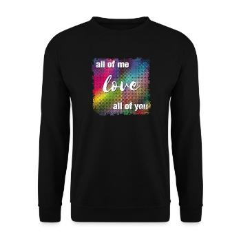 Je vous aime tous - Sweat-shirt Unisexe - noir - Devant - Alina (178cm) & Michal (187cm)