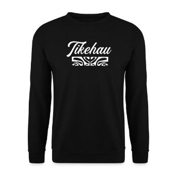 TIKEHAU (blanc) - Sweat-shirt Unisexe - noir - Devant - Alina (178cm) & Michal (187cm)