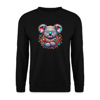 Koala - Unisex Pullover - Schwarz - Vorne - Alina (178cm) & Michal (187cm)