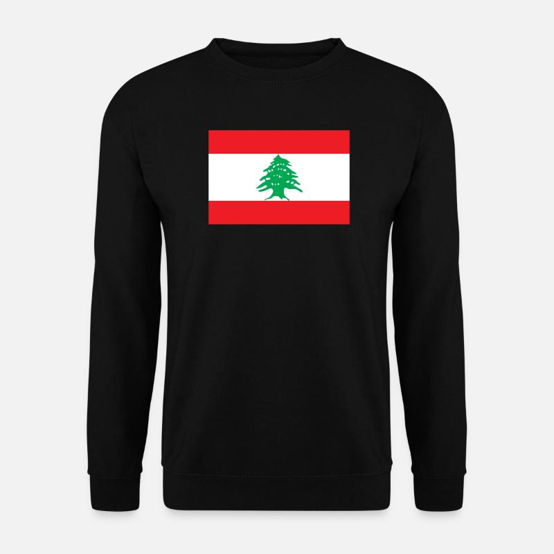 Libanon Flagge - Unisex Pullover - Schwarz