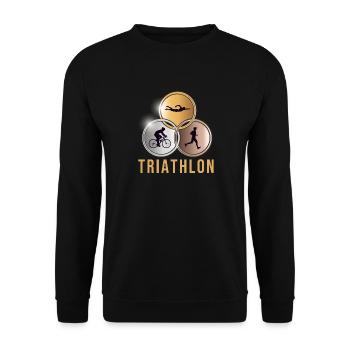 Triathlon - Unisex Pullover - Schwarz - Vorne - Alina (178cm) & Michal (187cm)