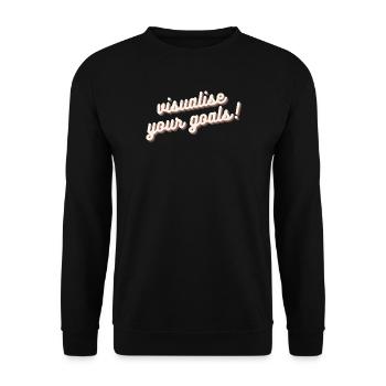 Visualisez vos objectifs Motivation Mentalité Chemise - Sweat-shirt Unisexe - noir - Devant - Alina (178cm) & Michal (187cm)