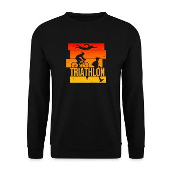 Triathlon - Unisex Pullover - Schwarz - Vorne - Alina (178cm) & Michal (187cm)