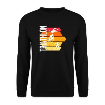 Triathlon - Unisex Pullover - Schwarz - Vorne - Alina (178cm) & Michal (187cm)