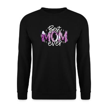 La meilleure maman de tous les temps fleurs fête des mères lettrage amour maman - Sweat-shirt Unisexe - noir - Devant - Alina (178cm) & Michal (187cm)