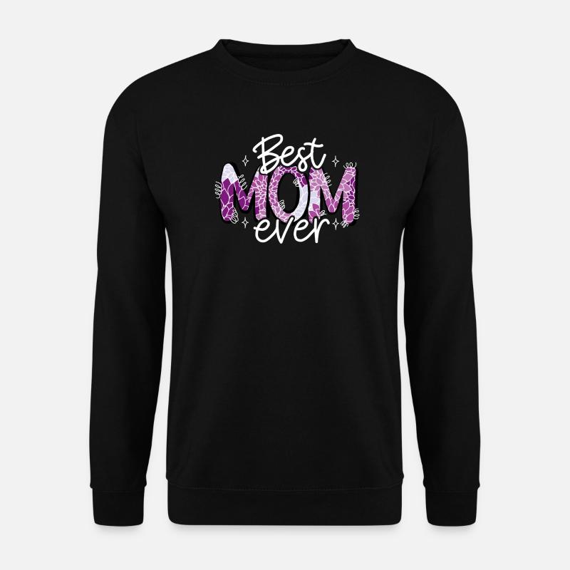 Best mom ever blumen muttertag lettering love mama - Unisex Pullover - Schwarz