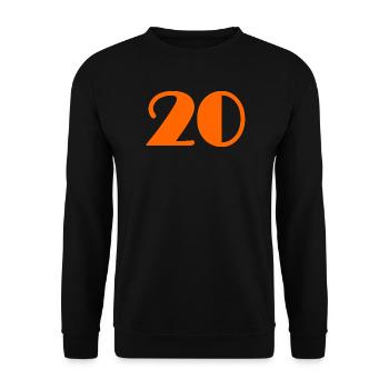 20. 20 ANS. 20e ANNIVERSAIRE. ANNIVERSAIRE 20 ANS. - Sweat-shirt Unisexe - noir - Devant - Alina (178cm) & Michal (187cm)