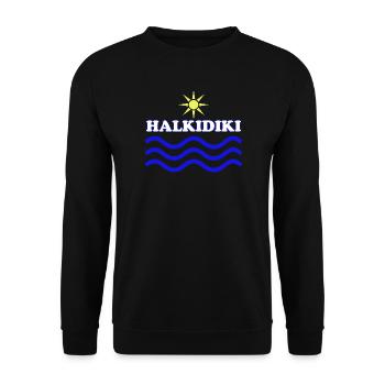 Chalkidiki - Unisex Pullover - Schwarz - Vorne - Alina (178cm) & Michal (187cm)