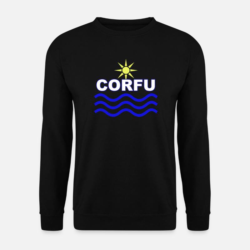 Korfu-Sonnenwellen - Unisex Pullover - Schwarz