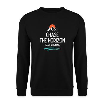 Trail Running - Chase The Horizon - Unisex Sweatshirt - black - Front - Alina (178cm) & Michal (187cm)