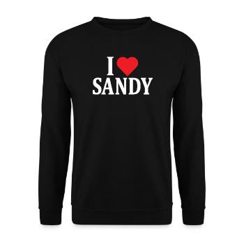 t-shirt I love Sandy t-shirt gift idea - Unisex Sweatshirt - black - Front - Alina (178cm) & Michal (187cm)