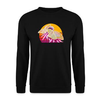 Butterfly Couple - Sonja Ariel von Staden - Unisex Sweatshirt - black - Front - Alina (178cm) & Michal (187cm)