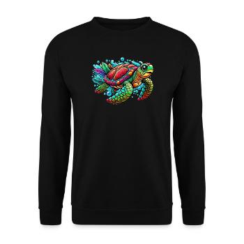 Turtle - Unisex Sweatshirt - black - Front - Alina (178cm) & Michal (187cm)