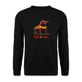 Der Stolz Spaniens Flagge Design - Unisex Pullover - Schwarz - Vorne - Alina (178cm) & Michal (187cm)