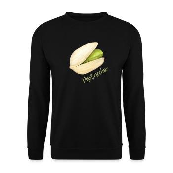 Pistache avec coquille et noyau - Sweat-shirt Unisexe - noir - Devant - Alina (178cm) & Michal (187cm)