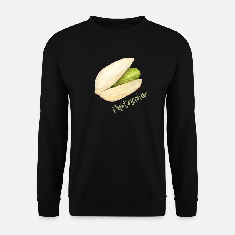 Pistachio with shell and pit - Unisex Sweatshirt - black