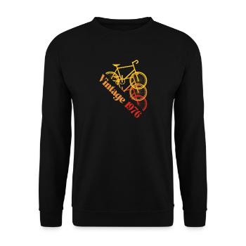 Vintage 1976 - Unisex Pullover - Schwarz - Vorne - Alina (178cm) & Michal (187cm)