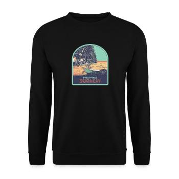 Heaven on Earth: Boracay, Philippines - Unisex Sweatshirt - black - Front - Alina (178cm) & Michal (187cm)
