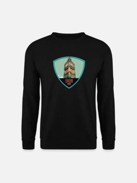 Ikonische Illustration des Big Ben Towers - Unisex Pullover - Schwarz