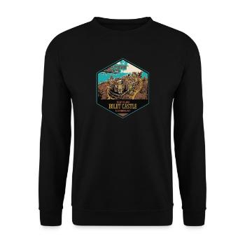 Schloss Boldt: Romantik auf der Herzinsel - Unisex Pullover - Schwarz - Vorne - Alina (178cm) & Michal (187cm)