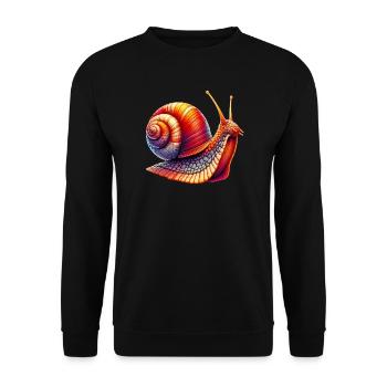 Schnecke - Unisex Pullover - Schwarz - Vorne - Alina (178cm) & Michal (187cm)