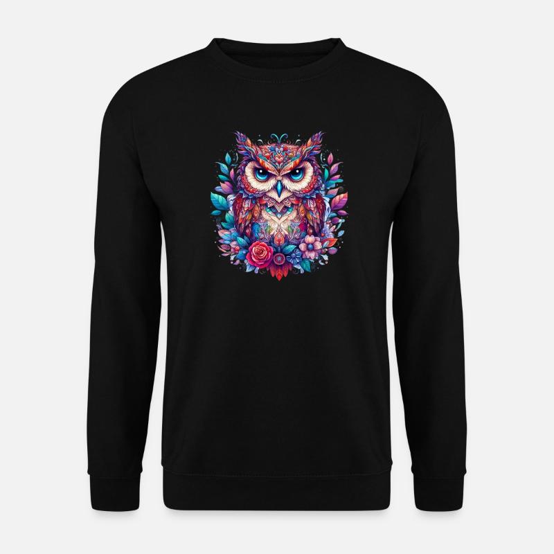 Owl - Unisex Sweatshirt - black