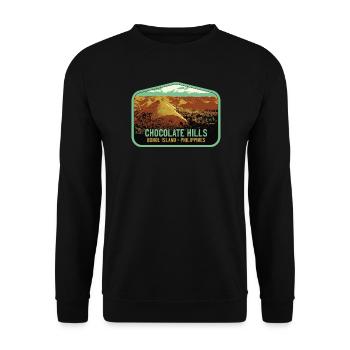 The Chocolate Hills, Insel Bohol, Philippinen - Unisex Pullover - Schwarz - Vorne - Alina (178cm) & Michal (187cm)