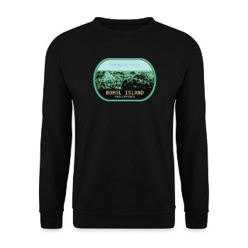 Die Chocolate Hills in Bohol, Philippinen - Unisex Pullover - Schwarz - Vorne - Alina (178cm) & Michal (187cm)