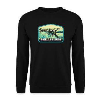 Pêche authentique aux Philippines - Sweat-shirt Unisexe - noir - Devant - Alina (178cm) & Michal (187cm)